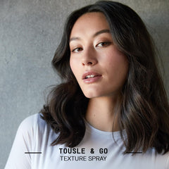 Fatboy Hair Tousle & Go mid-length texture spray showing versatile hold