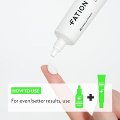 Fation NOSCA9 texture application closeup reveals a lightweight, non-greasy finish.