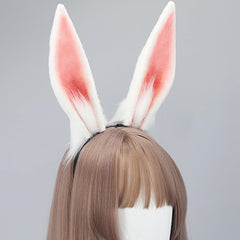 Faylay bunny headband on head demonstrates one-size-fits-most comfort.