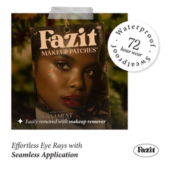 Fazit apply patch step demonstrates easy prep and quick glam boost.