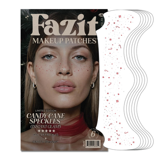 Fazit candy cane speckles patches close-up for vibrant, long-lasting sparkle.