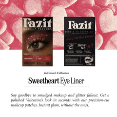 Fazit Sweetheart Wing Eyes patches are easy to apply with quick wet dab removal.