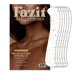 Fazit Makeup Patches with gold speckles for party-ready radiance.