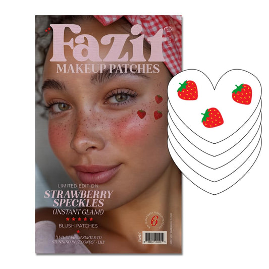 Fazit Makeup Patches strawberry speckles close-up showing radiant sparkle for the skin
