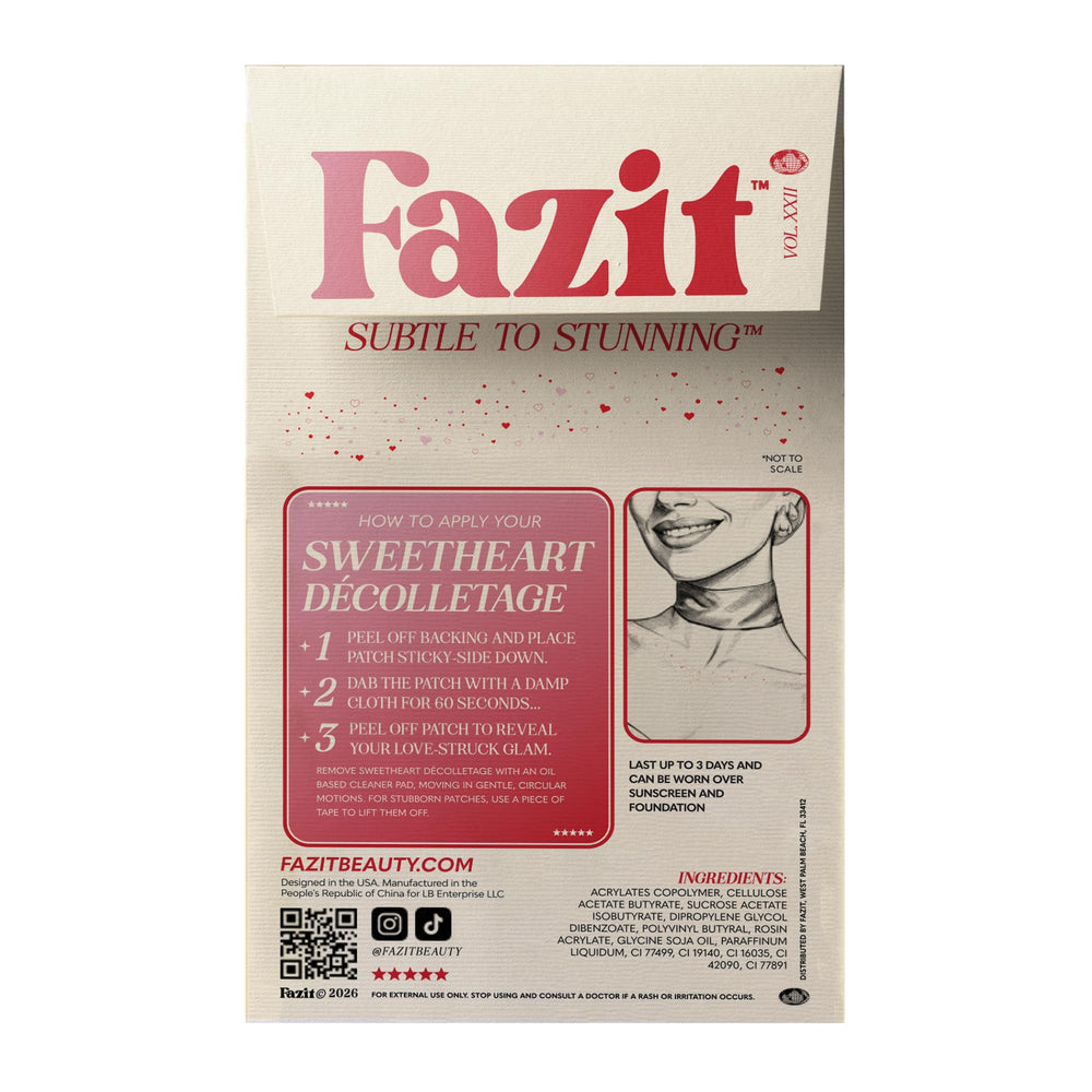 Fazit patches on skin provide waterproof sparkle for festivals or beach days.