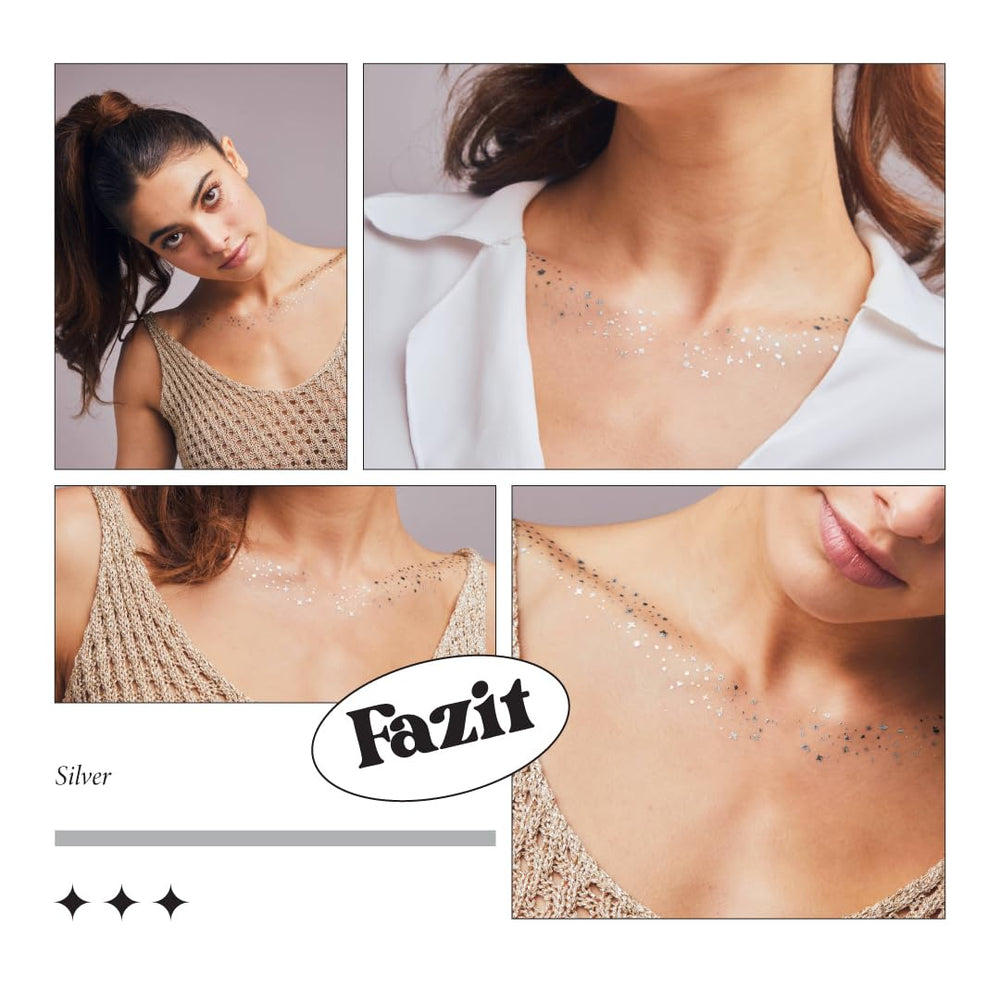 Fazit waterproof glitter patch stays in place during activities.