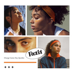 Fazit orange speckles adhere reliably for confident wear from day to night.
