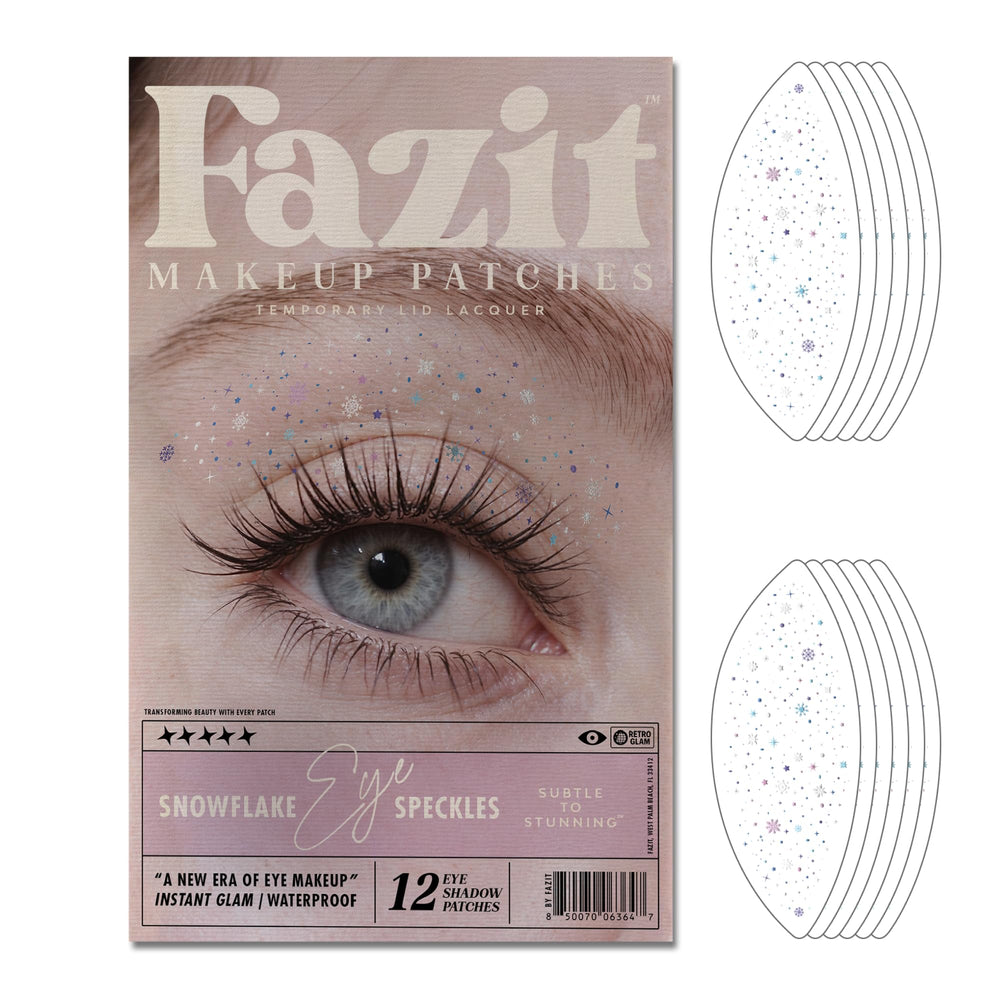 Fazit Snowflake eye speckles patches add radiant glitter for a playful festival vibe