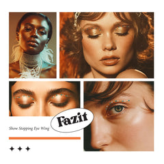 Fazit speckle patches add whimsical glamour for Halloween or everyday looks.