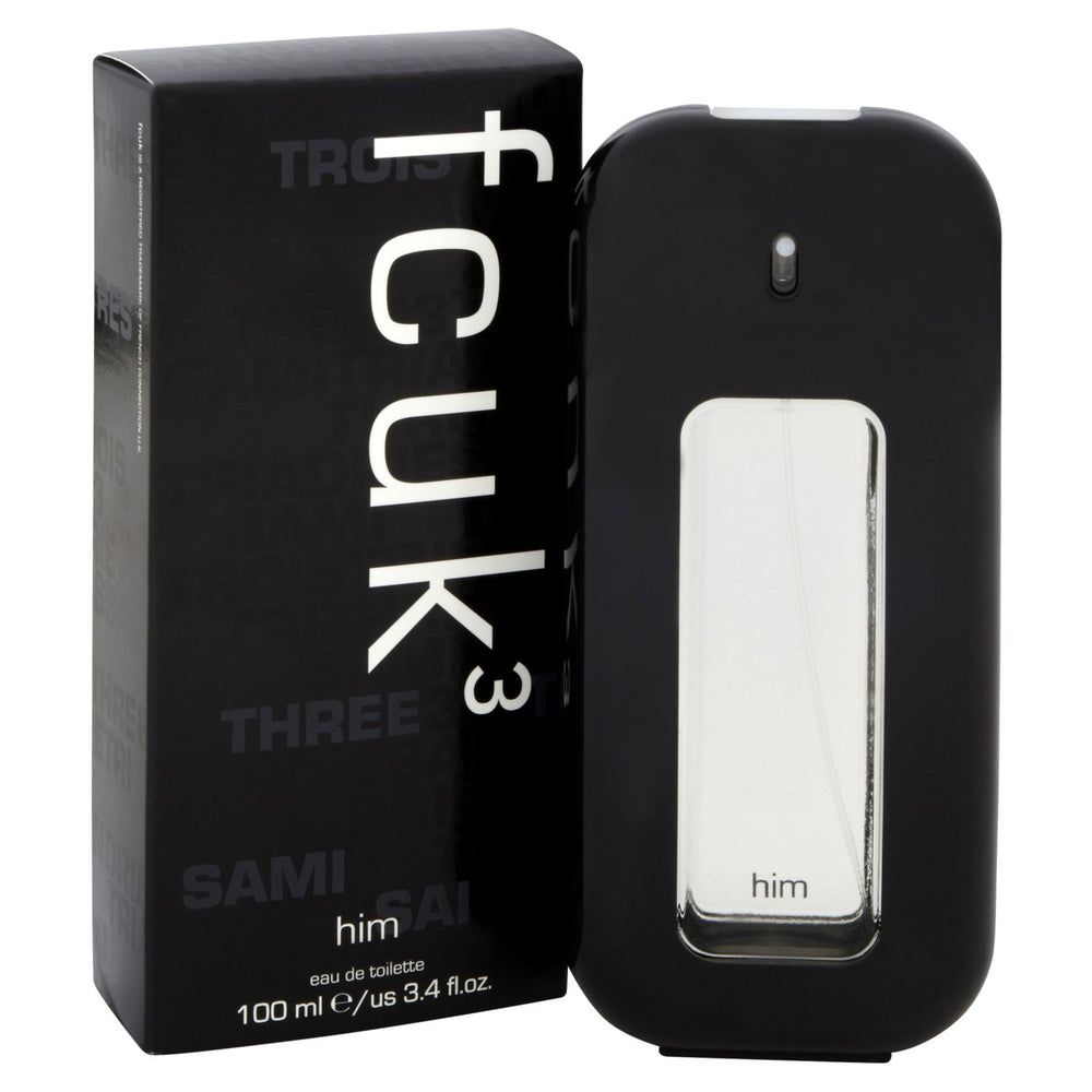 FCUK 3 fragrance bottle front view, ideal for casual wear