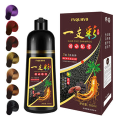 Fedulili 3-in-1 hair dye shampoo with rich foam for easy color application.