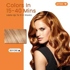 Fedulili Golden Brown hair dye foam spreads evenly for uniform shade.