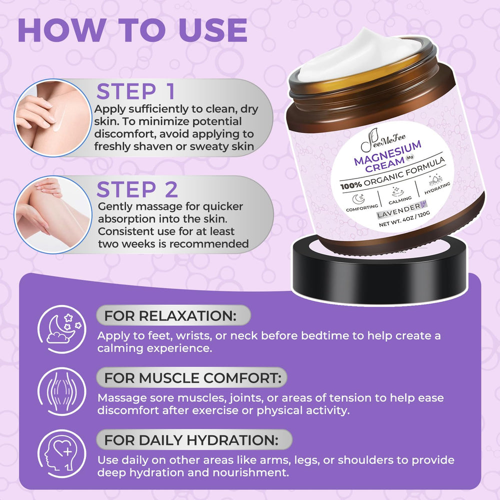 FeeMeFee Magnesium Lotion color variation note image.