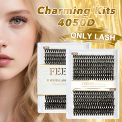 FEEGO cluster lashes in premium soft fibers for comfortable wear