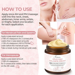 FeeMeFee Wild Yam Cream with aloe, shea, olive oil provides deep hydration.