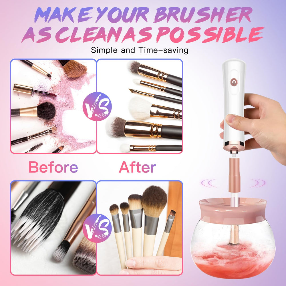 FEIMINI eight-size flexible rubber holders fit most brush sizes securely.