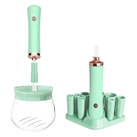 FEIMINI makeup brush cleaner spinner 2-in-1 for fast cleaning and drying.