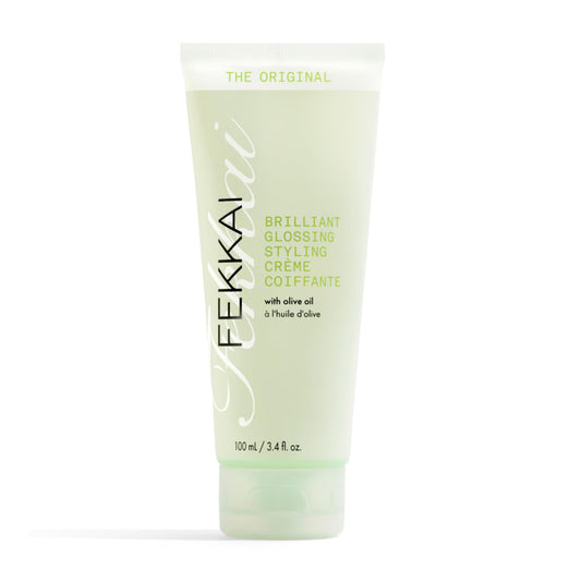 Fekkai Original Glossing Cream bottle boosts shine on damp hair.