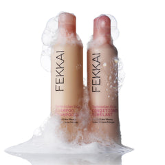 Fekkai Technician Color Shampoo fragrance label hints peach and red fruit notes.