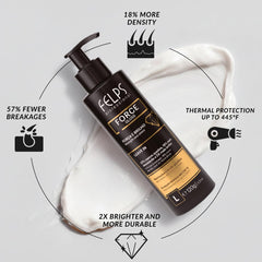 Felps Professional Force Gloss Leave-In dispensing shot ideal for easy damp-hair application.