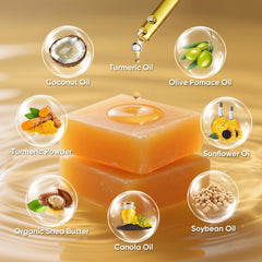 Femani turmeric foaming wash bottle for face or body cleansing