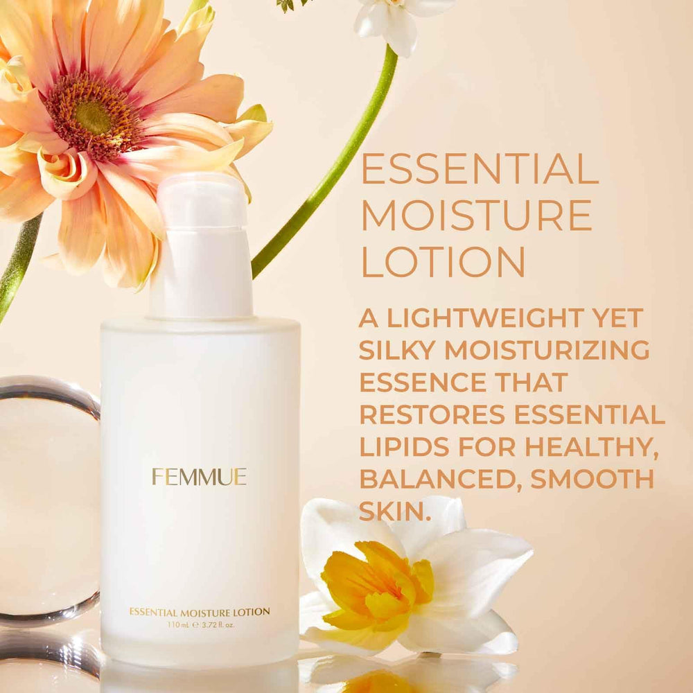 FEMMUE Essential Moisture pump demonstrates easy, mess-free application