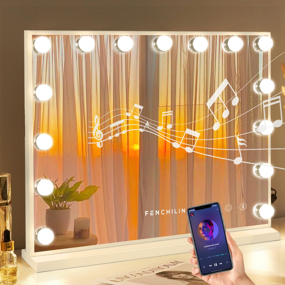 Fenchilin vanity mirror with lights shows bright, even illumination for flawless makeup prep