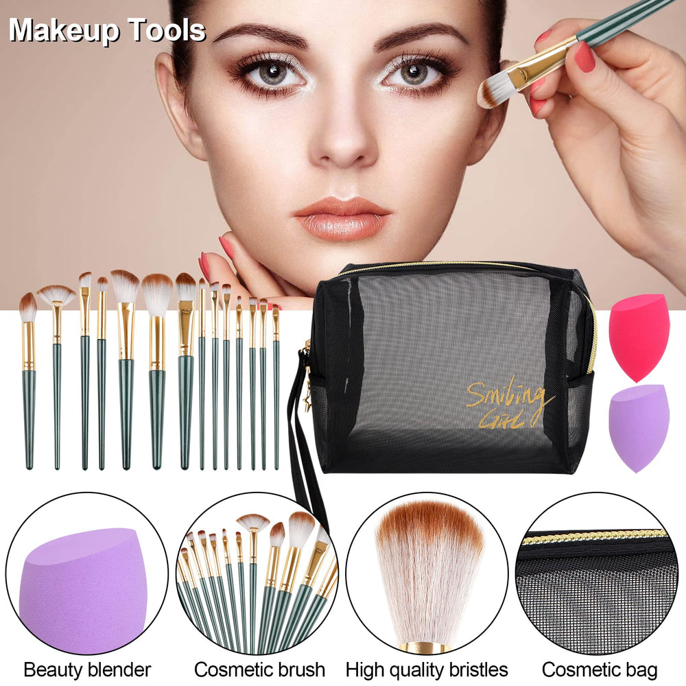 Fenshine makeup brushes and tweezers shown for precise, clean application.
