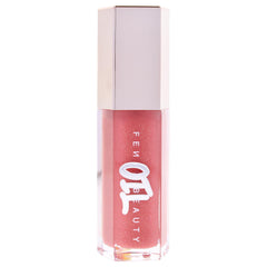 Fenty Beauty Gloss Bomb Lip Oil N Gloss 01 Fussy, close-up glow on lips.