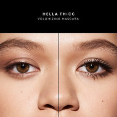 Fenty Beauty mascara tube beside soft-matte surface communicates long-wear finish.