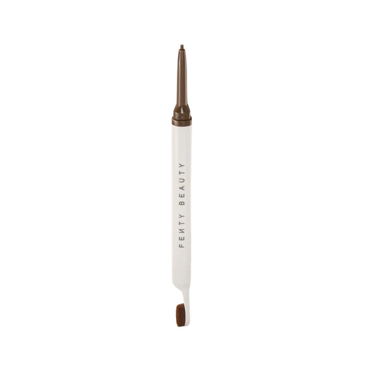 Fenty Brow MVP pencil tip close-up shows precise, hair-like strokes for definition