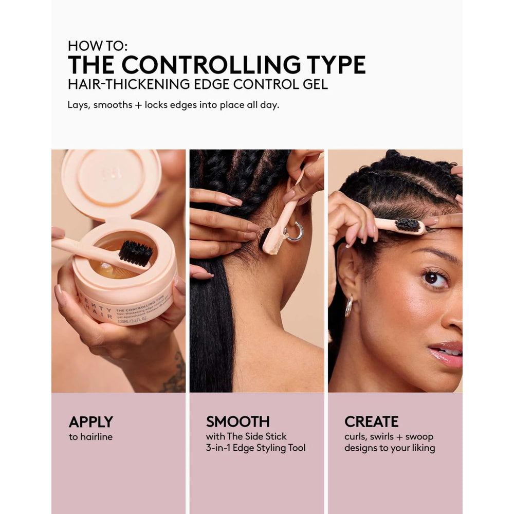 Fenty formula powered by Replenicore-5 nourishes hair while styling.