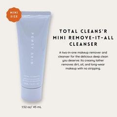 Fenty Skin Total Cleans'r foam lather close-up showing gentle makeup removal.
