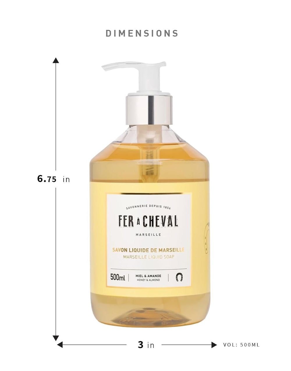 Hands using Fer à Cheval soap illustrate daily mild cleansing with a soothing fragrance