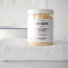 Fer à Cheval Marseille Soap Flakes from France origin emphasizes authentic soap base