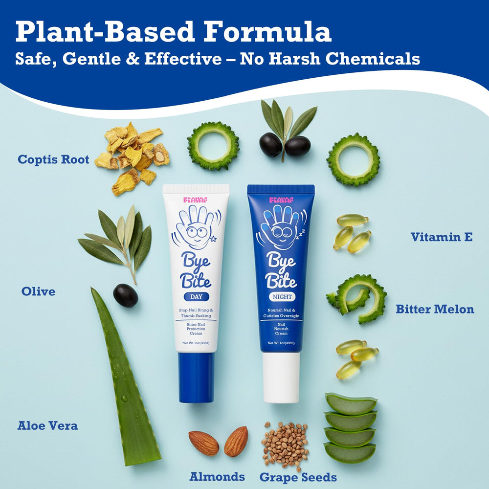 FIAYAF ByeBite Day Cream applied on clean nails to form a protective layer.