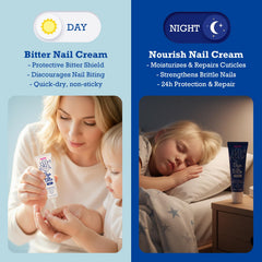 FIAYAF ByeBite Nail Care Duo packaging highlights day and night solutions.
