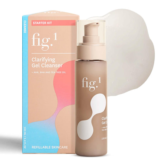 Fig.1 Clarifying Gel Cleanser bottle and pump for daily pore-clearing care