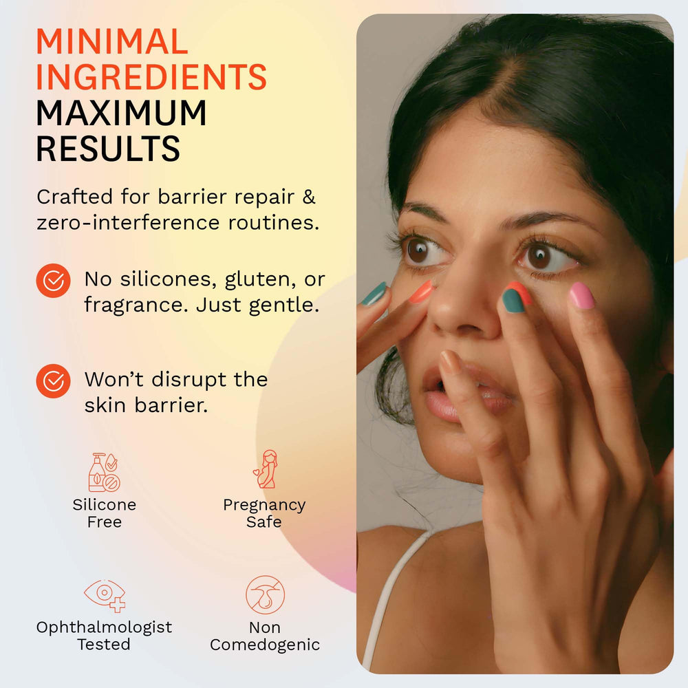 Fig.1 lightweight, non-greasy texture absorbed around the eye area