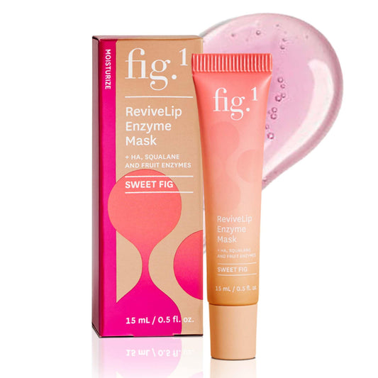 Fig.1 ReviveLip Enzyme Mask bottle closeup for deep hydration and nighttime repair