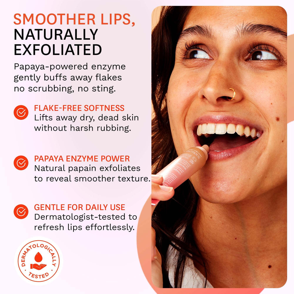 Fig.1 ReviveLip Enzyme Mask jar texture showcasing vegan formula and nourishment