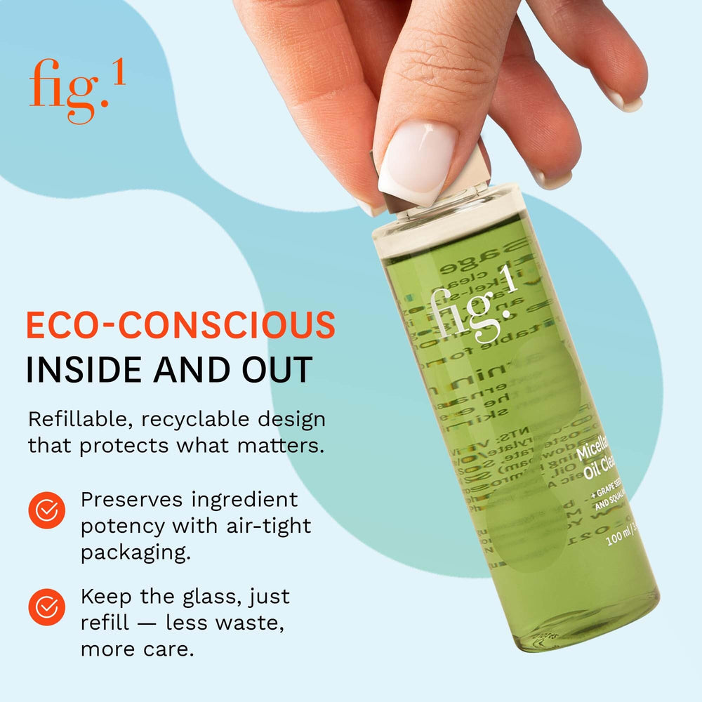Fig.1 squalane close-up depicts hydrating, soft skin after cleansing.