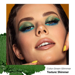 Fillwie Christmas 3-Color Eyeshadow Trio Golden Yellow shimmer swatch for sparkling accents