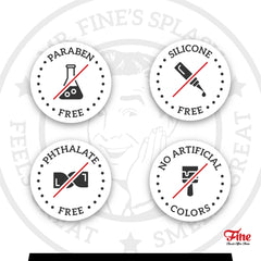 Fine aftershave application on hands demonstrates soothing, refreshing post-shave relief.