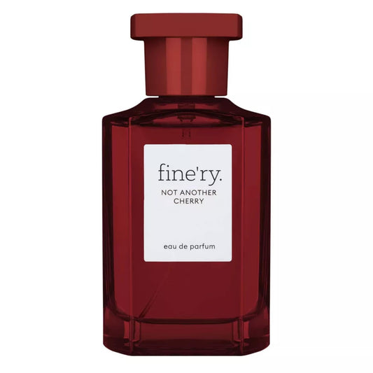 Fine'ry Cherry Almond EDP bottle exudes luxury for lasting impressions.