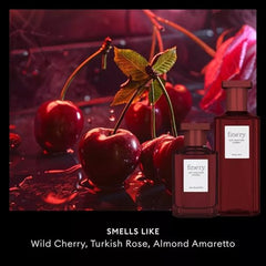 Fine'ry Cherry Almond EDP spray action demonstrates easy daily refresh.