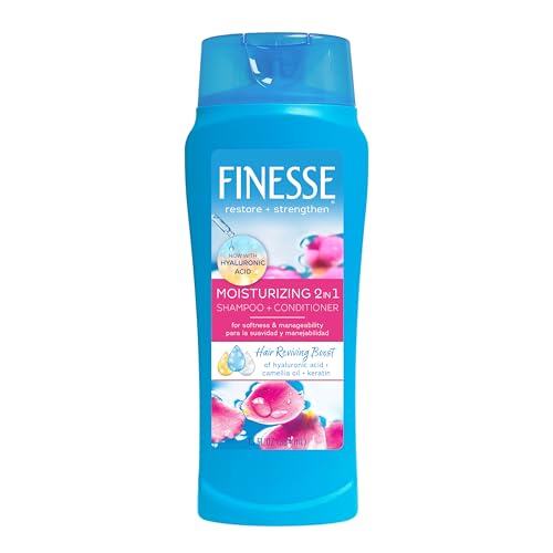 FINESSE Restore camellia oil ingredient graphic highlighting nourishing benefits.