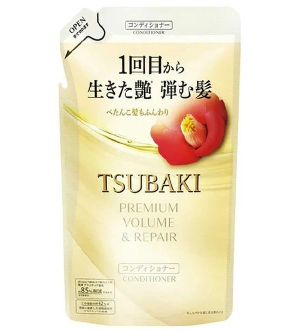 FineToday Tsubaki conditioner refill bottle pour boosts body and shine with Camellia Oil Force