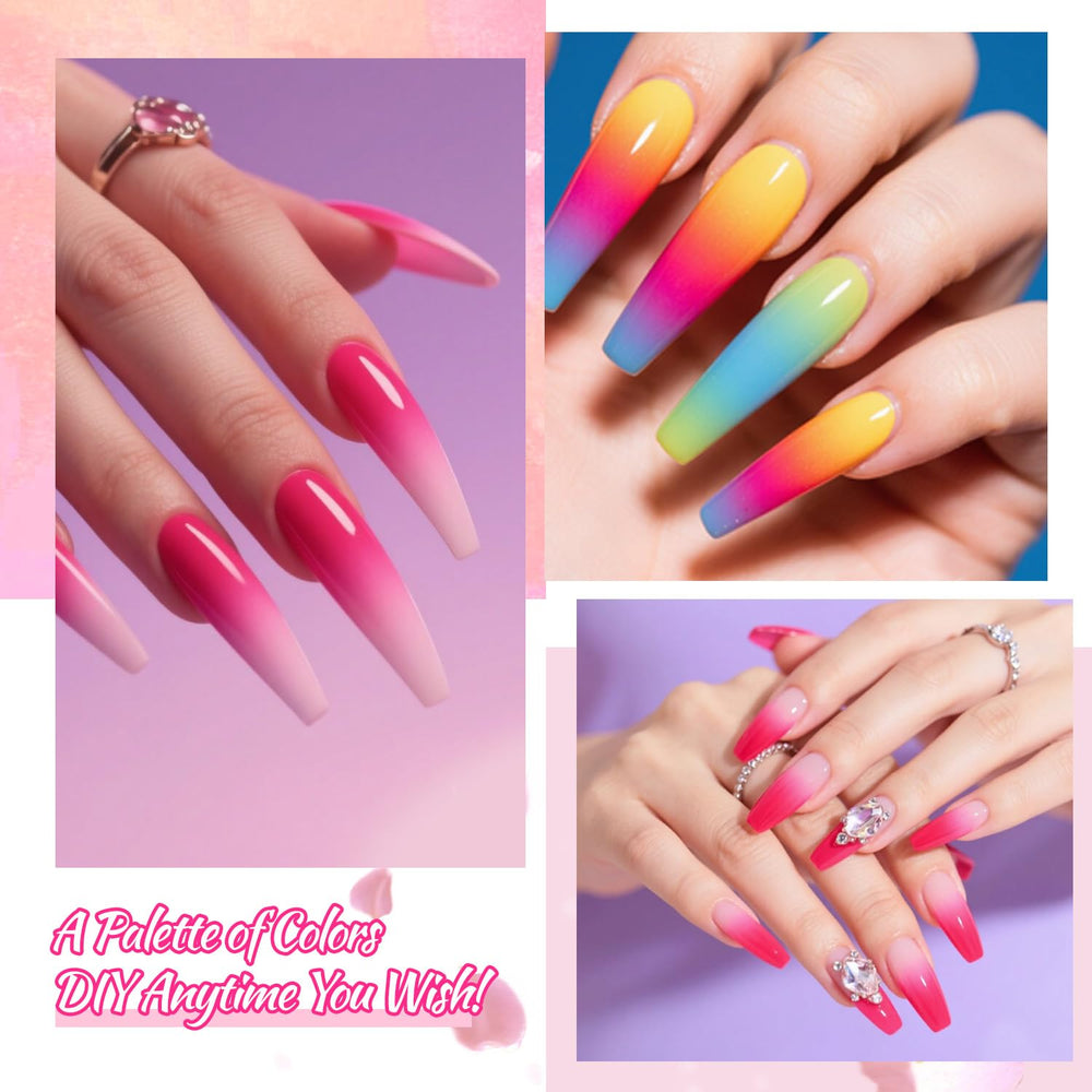 Finger Secret gradient painting blooming effect shows smooth color transition