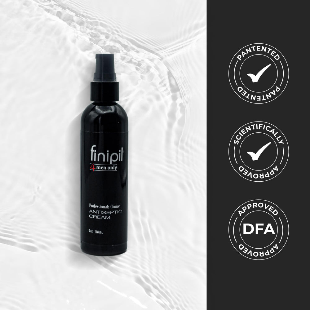 finipil cream pump applying for cooling and soothing relief
